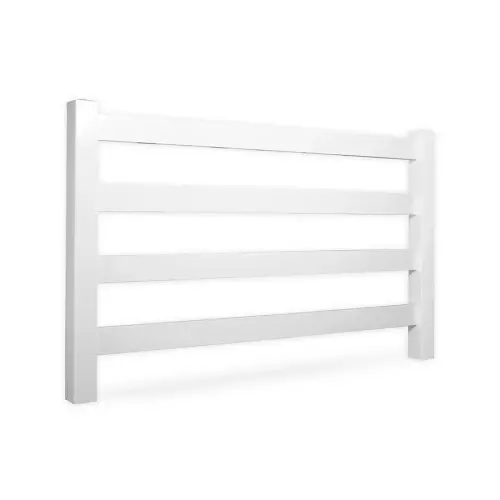 Vinylová ohrada 4 priečky, výška 152cm, dĺžka 2,4m - biela