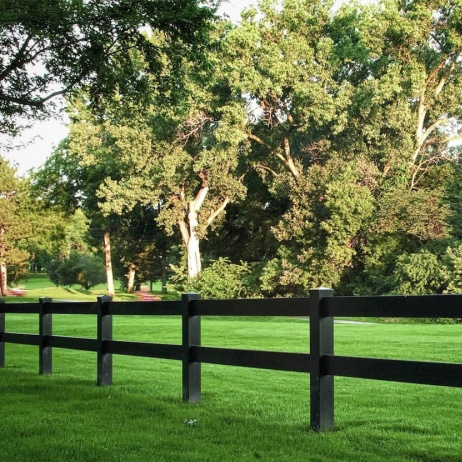 Vinylová ohrada 2 priečky, výška 92cm, dĺžka 2,4m - čierna