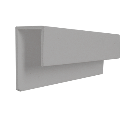 Lišta J – 305 cm - šedá