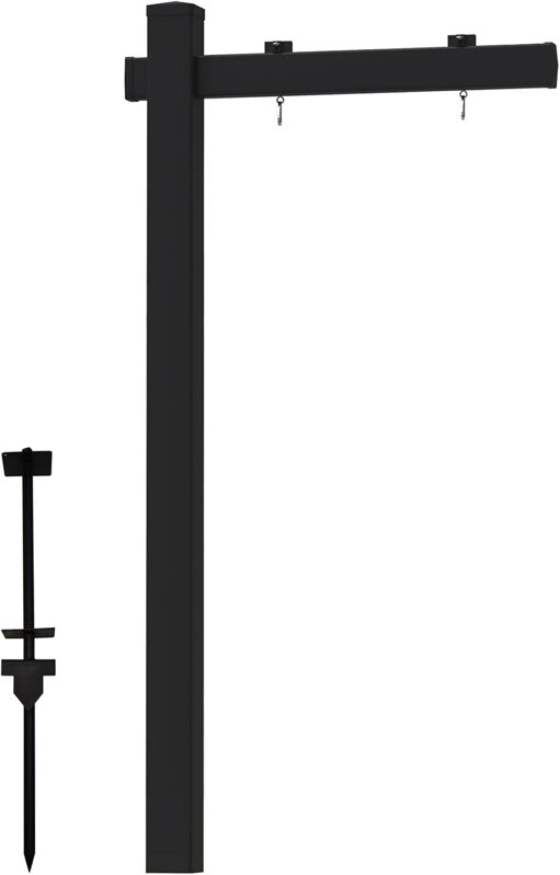 Plastový PVC vinylový stĺpik na realitné tabule – ČIERNY