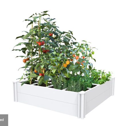 Vyvýšený záhon z PVC plastu (vinyl) - sada 3 ks