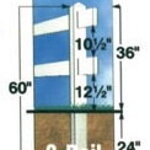 Extra stĺpik z vinylu pre dvojpriečkovú ohradu - biely