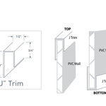 Lišta J – 305 cm - čierna