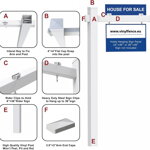 Plastový PVC vinylový stĺpik na realitné tabule – BIELY