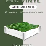 Vyvýšený záhon z PVC plastu (vinyl) - sada 2 ks