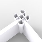 Vyvýšený záhon z PVC plastu (vinyl) - sada 2 ks